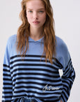 LIU JO SWEATER DUSK BLUE/NUIT NOIR