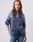 LIU JO SWEATER DUSK BLUE/NUIT NOIR