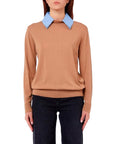 LIU JO SWEATER COCOA CR/POP DUSK BL
