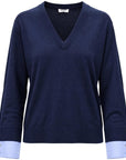 LIU JO SWEATER NUIT NOIR/POP DUSK B