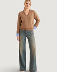 LIU JO SWEATER COCOA CR/POP DUSK BL