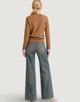 LIU JO SWEATER COCOA CR/POP DUSK BL