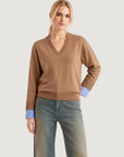 LIU JO SWEATER COCOA CR/POP DUSK BL