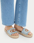 LIU JO PAROS 01 - SLIPPER MONOGRAM DENIM