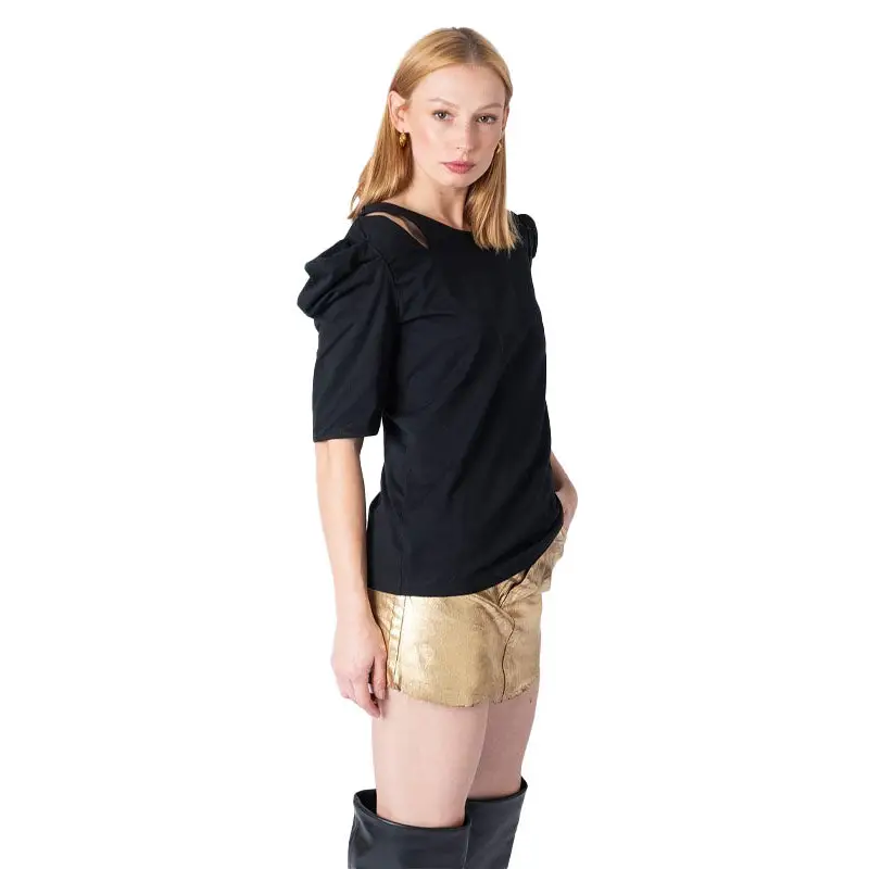 ANIMOSA CAMISETA CUT OUT GUEPARDA NEGRA