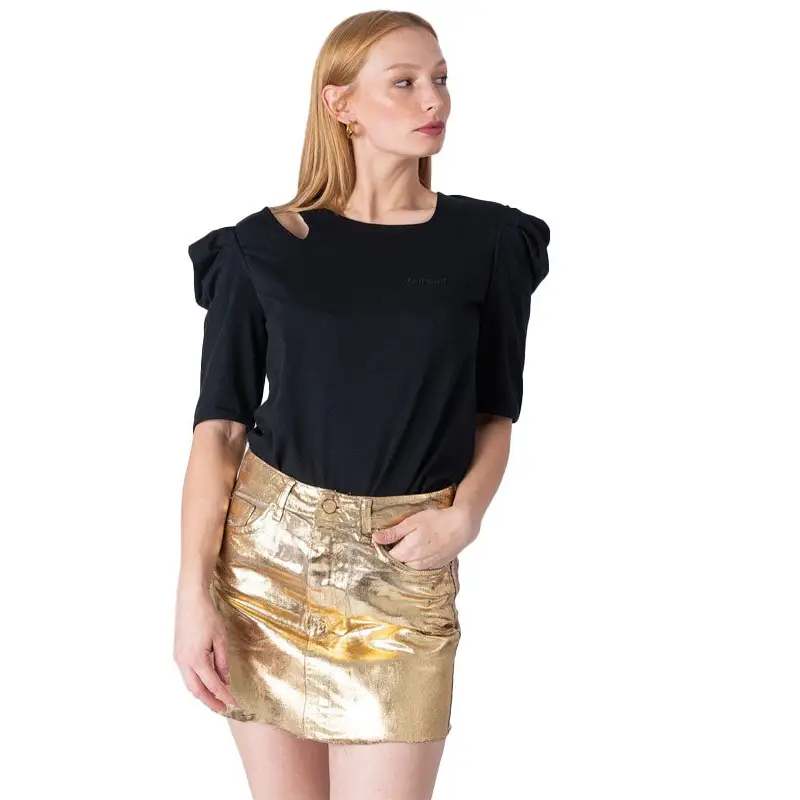 ANIMOSA CAMISETA CUT OUT GUEPARDA NEGRA
