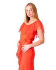 ANIMOSA CAMISETA PLUMETI VOLANTE MANDARINA