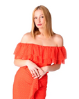 ANIMOSA CAMISETA PLUMETI VOLANTE MANDARINA