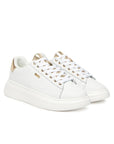 LIU JO BABOL 01 SNAKER TUMBLED LEATHER META WHITE