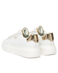 LIU JO BABOL 01 SNAKER TUMBLED LEATHER META WHITE