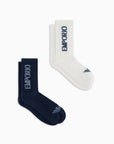 EA7 2-PACK SHORT SOCKS ARMANI BLUE/WHITE