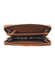 LIU JO WALLET WITH ZIP IN FAUX LEATHER MARRON