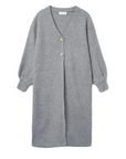 COMPAÑÍA FANTÁSTICA ABRIGO LARGO CUELLO PICO GRIS