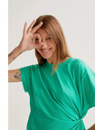 COMPANIA FANTASTICA CAMISETA 100 ALGODON VERDE CON NUDO LATERAL