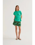 COMPANIA FANTASTICA CAMISETA 100 ALGODON VERDE CON NUDO LATERAL