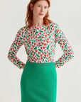 COMPANIA FANTASTICA CAMISETA CON ESTAMPADO GUINDA