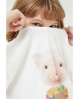 COMPAÑÍA FANTASTICA CAMISETA PRINT CERDO BLANCA