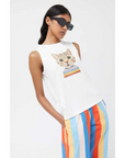 COMPAÑÍA FANTÁSTICA CAMISETA PRINT GATO BLANCA