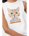 COMPAÑÍA FANTÁSTICA CAMISETA PRINT GATO BLANCA
