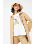 COMPAÑIA FANTASTICA CAMISETA PRINT PERRO BLANCA