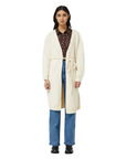 COMPAÑÍA FANTÁSTICA CHAQUETA MIDI DE PUNTO BLANCA
