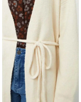 COMPAÑÍA FANTÁSTICA CHAQUETA MIDI DE PUNTO BLANCA