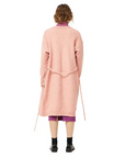 COMPAÑÍA FANTÁSTICA CHAQUETA MIDI DE PUNTO ROSA