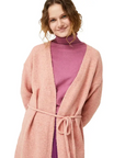 COMPAÑÍA FANTÁSTICA CHAQUETA MIDI DE PUNTO ROSA
