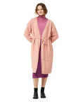 COMPAÑÍA FANTÁSTICA CHAQUETA MIDI DE PUNTO ROSA