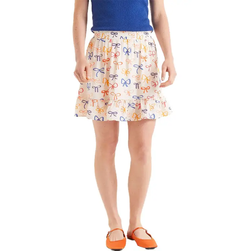 COMPAÑÍA FANTASTICA FALDA CORTA ESTAMPADO DE LAZOS