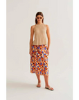 COMPAÑIA FANTASTICA FALDA MIDI CON ESTAMPADO MARIG