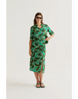 COMPAÑIA FANTASTICA FALDA MIDI CON ESTAMPADO PALM