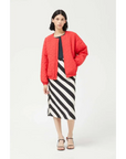 COMPAÑIA FANTASTICA FALDA MIDI DE RAYAS
