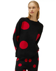 COMPAÑÍA FANTÁSTICA JERSEY DE PUNTO LUNARES ROJOS