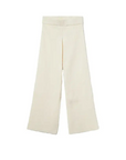 COMPAÑÍA FANTÁSTICA PANTALÓN RECTO DE PUNTO BLANCO