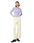 COMPAÑÍA FANTÁSTICA PANTALÓN RECTO DE PUNTO BLANCO