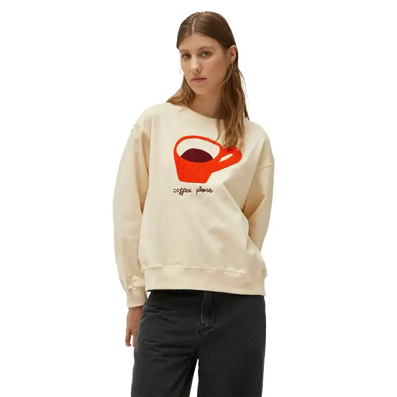 COMPAÑÍA FANTÁSTICA SUDADERA CON PRINT DE CAFÉ
