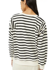 COMPAÑÍA FANTÁSTICA SUDADERA RAYAS BLANCAS Y NEGR