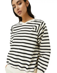 COMPAÑÍA FANTÁSTICA SUDADERA RAYAS BLANCAS Y NEGR