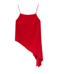 COMPAÑIA FANTASTICA TOP ASIMETRICO TIRANTES ROJO