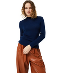 COMPAÑÍA FANTÁSTICA TOP CON CUELLO PERKINS AZUL M