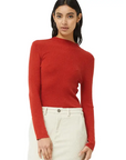 COMPAÑÍA FANTÁSTICA TOP CON CUELLO PERKINS ROJO
