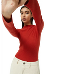 COMPAÑÍA FANTÁSTICA TOP CON CUELLO PERKINS ROJO