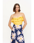 COMPAÑIA FANTASTICA TOP CON VOLANTE AMARILLO