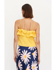 COMPAÑIA FANTASTICA TOP CON VOLANTE AMARILLO