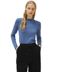 COMPAÑÍA FANTÁSTICA TOP CUELLO MOCK AZUL