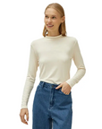 COMPAÑÍA FANTÁSTICA TOP CUELLO MOCK BLANCO