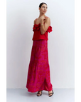 COMPAÑIA FANTASTICA TOP DE VOLANTE ROJO