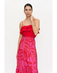 COMPAÑIA FANTASTICA TOP DE VOLANTE ROJO