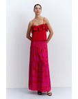 COMPAÑIA FANTASTICA TOP DE VOLANTE ROJO